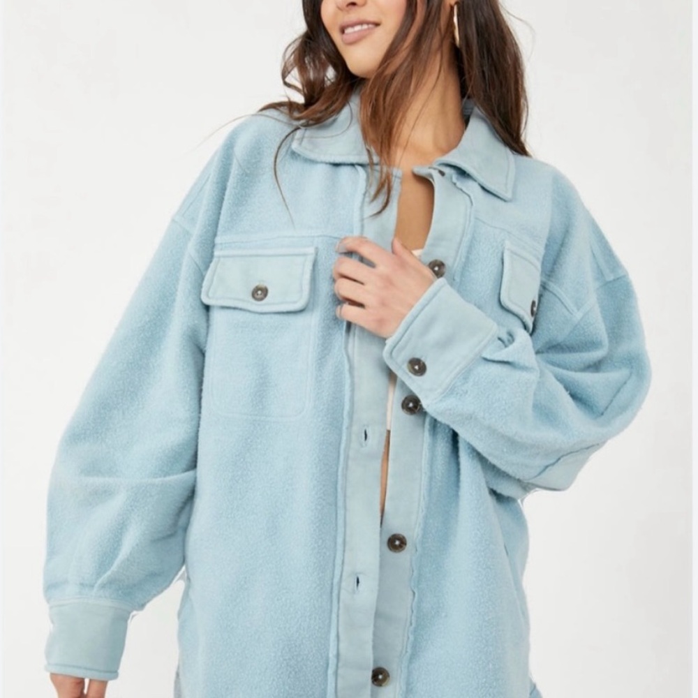 Free People Ruby Light Blue Jacket